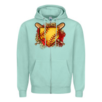 Seafoam softball home plate Zipper Hoodie - Jasminsmagicworld
