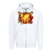 White softball home plate Zipper Hoodie - Jasminsmagicworld