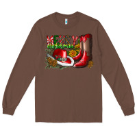 Chestnut cowboy merry christmas Long Sleeve Tee - CowhideDigitalArt