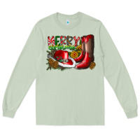 Matcha cowboy merry christmas Long Sleeve Tee - CowhideDigitalArt