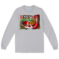 Moon Dust cowboy merry christmas Long Sleeve Tee - CowhideDigitalArt