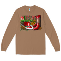 Toasted Coconut cowboy merry christmas Long Sleeve Tee - CowhideDigitalArt