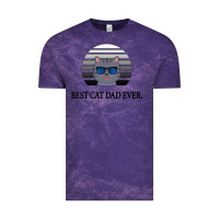 Cloud Purple Best Cat Dad Ever Vintage Tee - Bettercallsaul