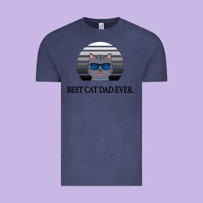 Best Cat Dad Ever Vintage Tee Designed By Bettercallsaul