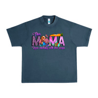 Midnight Navy This Mama is chilling with her Urban Heavy Tee - CowhideDigitalArt