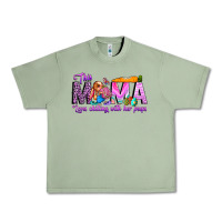 Oil Green This Mama is chilling with her Urban Heavy Tee - CowhideDigitalArt