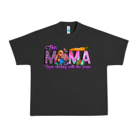 Pigment Black This Mama is chilling with her Urban Heavy Tee - CowhideDigitalArt