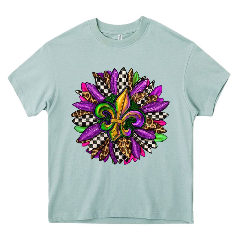 Mardi Gras Sunflower Heavy Core Tee by OliviaCreatesArt | Teevron
