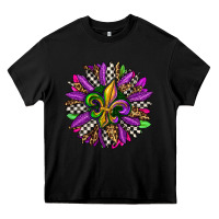 Black mardi gras sunflower Heavy Core Tee - OliviaCreatesArt