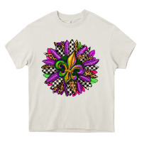 Cream mardi gras sunflower Heavy Core Tee - OliviaCreatesArt