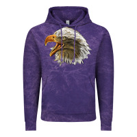 Cloud Purple Bald Head Eagle Vintage Hoodie - LillyAllenDesigns