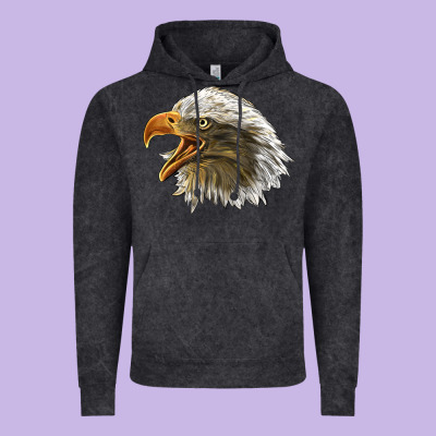 Bald Head Eagle Vintage Hoodie Designed By Lillyallendesigns