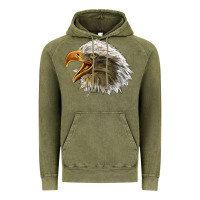 Vintage Olive Bald Head Eagle Vintage Hoodie - LillyAllenDesigns