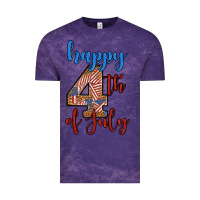 Cloud Purple happy 4th of july Vintage Tee - BundleAndBundleShop