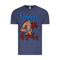 Vintage Denim happy 4th of july Vintage Tee - BundleAndBundleShop