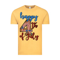 Vintage Mustard happy 4th of july Vintage Tee - BundleAndBundleShop