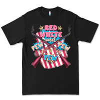 Black Red white and pew pew pew Premium Tee - FaDigitalArtStudio