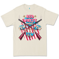 Bone Red white and pew pew pew Premium Tee - FaDigitalArtStudio