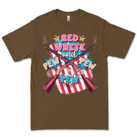 Cacao Red white and pew pew pew Premium Tee - FaDigitalArtStudio