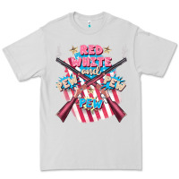 Dove Grey Red white and pew pew pew Premium Tee - FaDigitalArtStudio