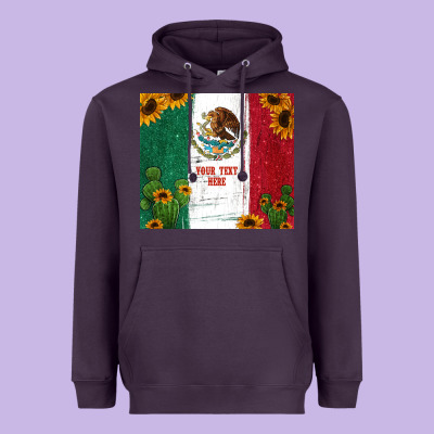 Preview Cactus Sunflower Mexican Flag Heavyweight Hoodie Designed By Jasminsmagicworld