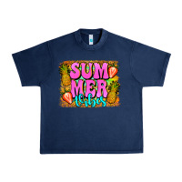 Navy summer vibes leopard background Urban Heavy Tee - Jasminsmagicworld