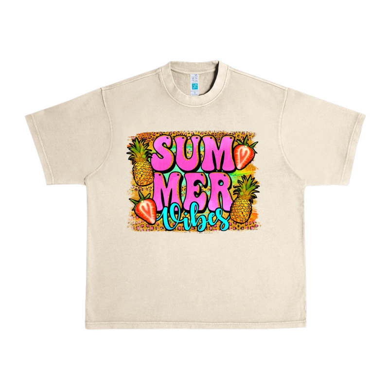 Summer Vibes Leopard Background Urban Heavy Tee by Jasminsmagicworld | Teevron