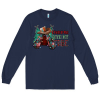 Navy Christmas with tribe Long Sleeve Tee - CowhideDigitalArt