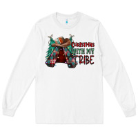 White Christmas with tribe Long Sleeve Tee - CowhideDigitalArt