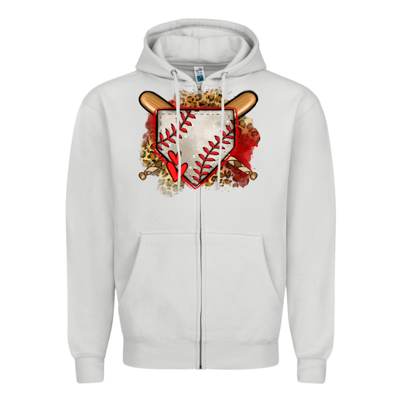 Baseball Home Plate Zipper Hoodie by Jasminsmagicworld | Teevron