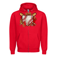 Red baseball home plate Zipper Hoodie - Jasminsmagicworld