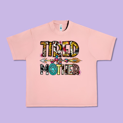 Tired As A Mother Urban Heavy Tee Designed By Cowhidedigitalart