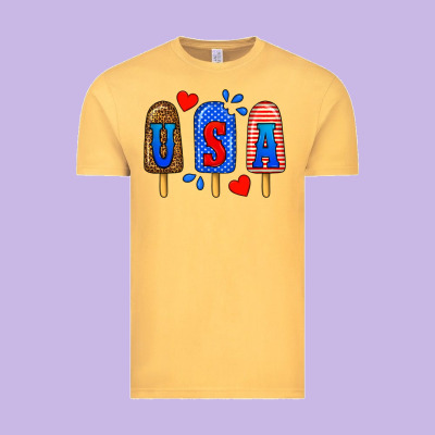 Usa Popsicles Vintage Tee Designed By Bundleandbundleshop