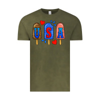 Vintage Olive usa popsicles Vintage Tee - BundleAndBundleShop