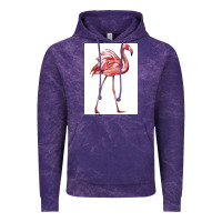 Cloud Purple Pink Flamingo Vintage Hoodie - LillyAllenDesigns