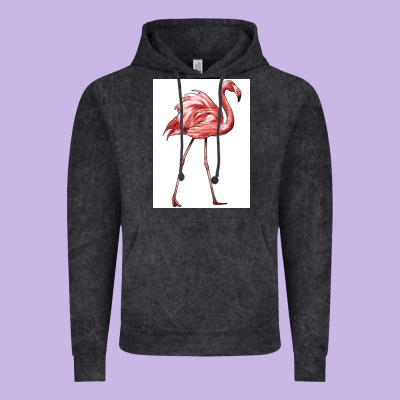 Pink Flamingo Vintage Hoodie Designed By Lillyallendesigns