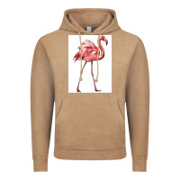 Vintage Coffee Pink Flamingo Vintage Hoodie - LillyAllenDesigns