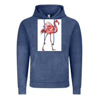 Vintage Denim Pink Flamingo Vintage Hoodie - LillyAllenDesigns