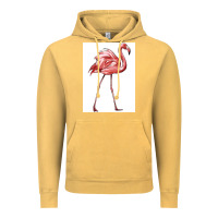 Vintage Mustard Pink Flamingo Vintage Hoodie - LillyAllenDesigns