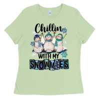 Matcha Chillin With My Snowmies Ladies Tee - FaDigitalArtStudio
