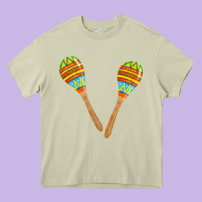 Maracas Fa Element Heavy Core Tee Designed By Fadigitalartstudio