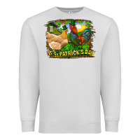 Dove Grey It's St. Patrick's Day Rooster And Chicken Premium Sweatshirt - RanaPortraitStore