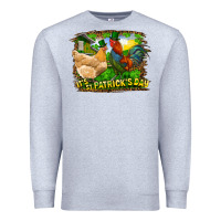 Heather Grey It's St. Patrick's Day Rooster And Chicken Premium Sweatshirt - RanaPortraitStore