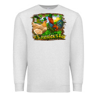 Oatmeal Heather It's St. Patrick's Day Rooster And Chicken Premium Sweatshirt - RanaPortraitStore