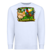 White It's St. Patrick's Day Rooster And Chicken Premium Sweatshirt - RanaPortraitStore