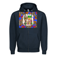 Navy Dia de los muertos Zipper Hoodie - RanaPortraitStore