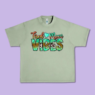Tired Mom Vibes Urban Heavy Tee Designed By Cowhidedigitalart