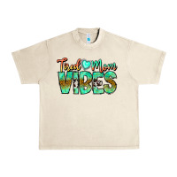 Sandshell Tired Mom Vibes Urban Heavy Tee - CowhideDigitalArt