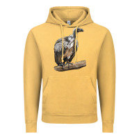 Vintage Mustard Vulture Bird Vintage Hoodie - LillyAllenDesigns