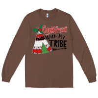 Chestnut Christmas with my tribe boho Long Sleeve Tee - CowhideDigitalArt